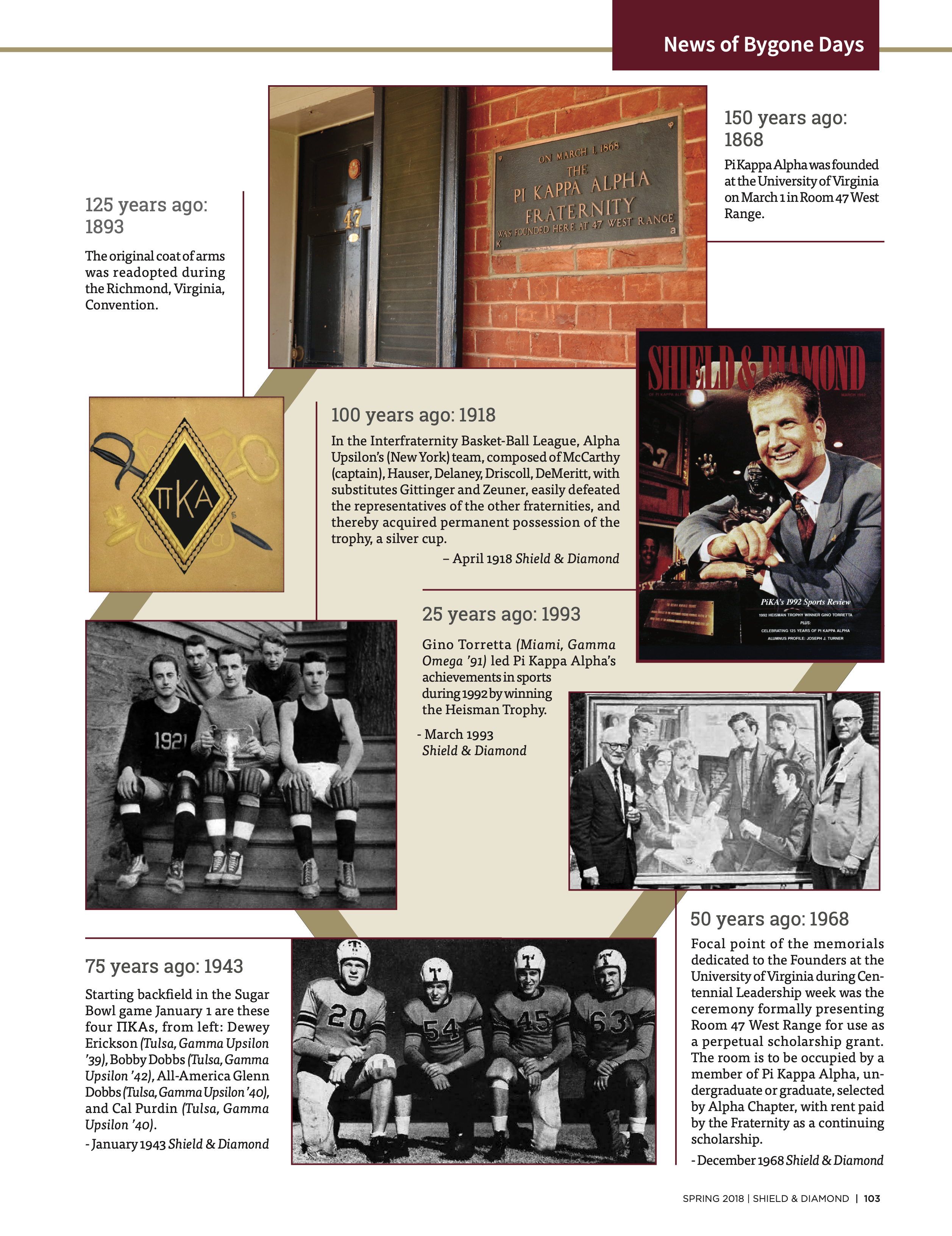 News of Bygone Days, Spring 2018